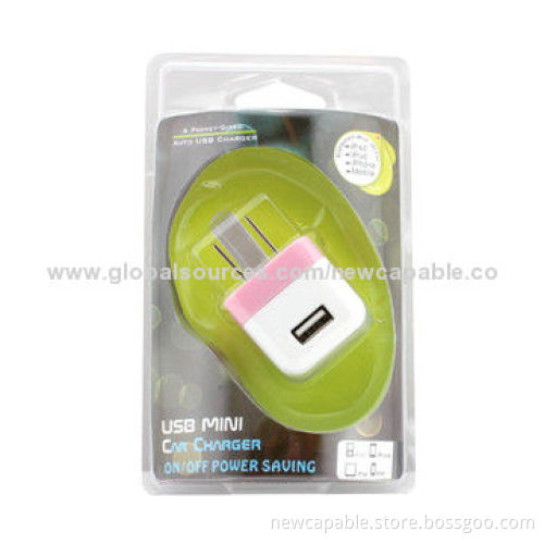 UK Travel Chargers with 100 to 240V AC, 50/60Hz Input, 45 x 45 x 45mm Size